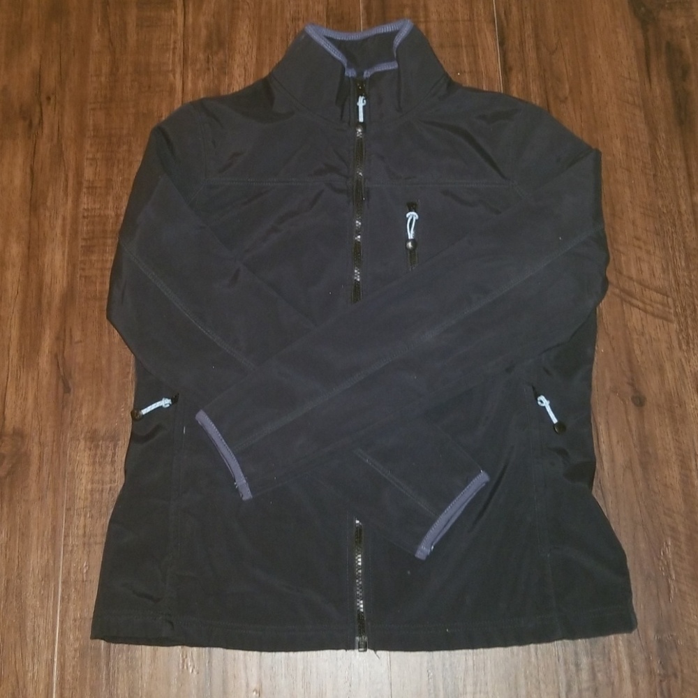 Old Navy Active Fleece Black Coat Teal/Turquoise